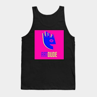 Art Dude Logo On Magenta Tank Top